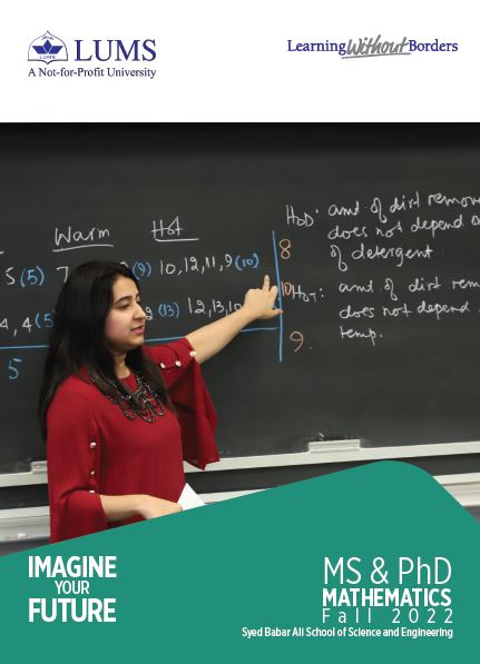  MS and PhD Mathematics Fall 2022
