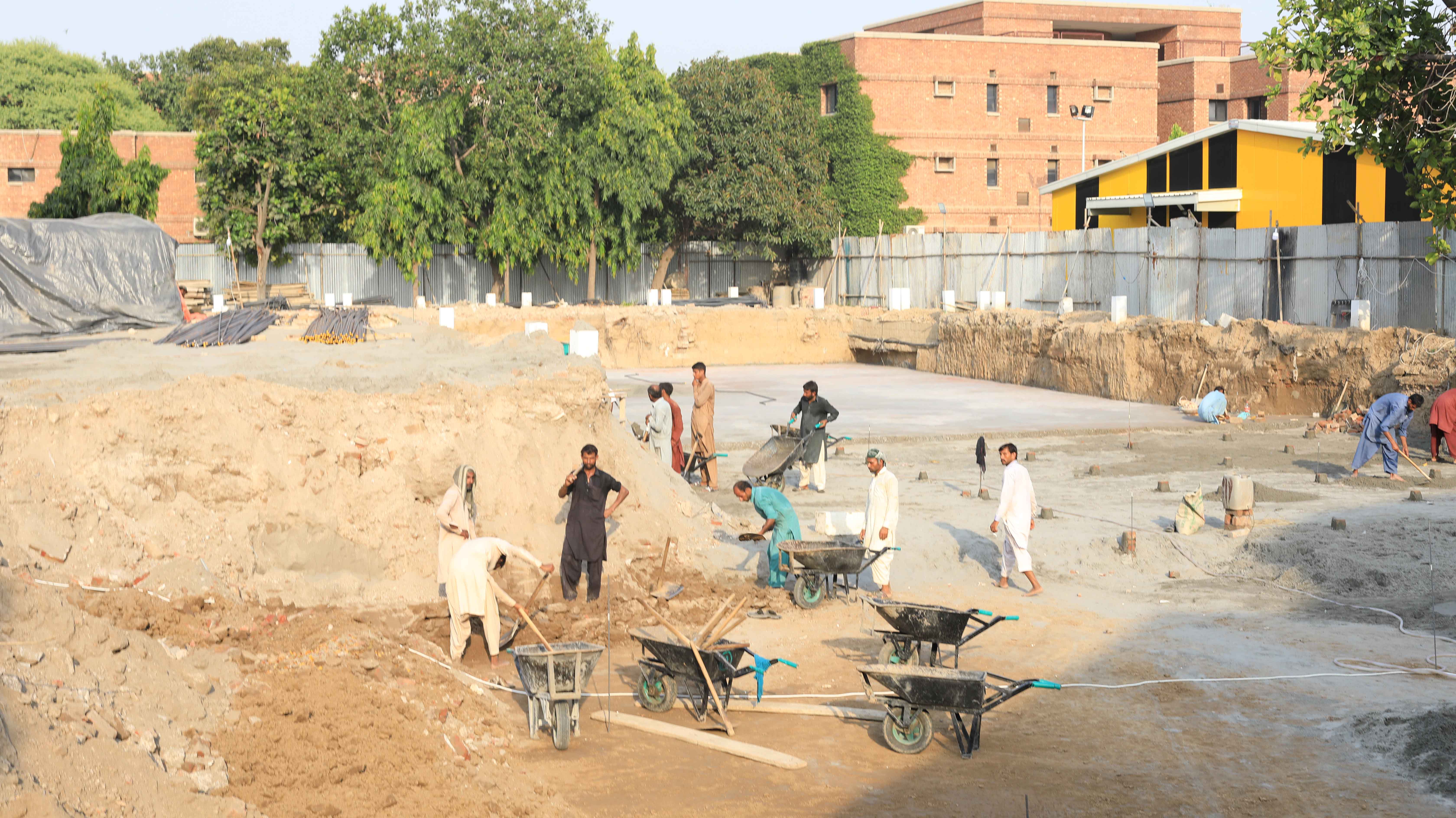 hostel being constructed  
