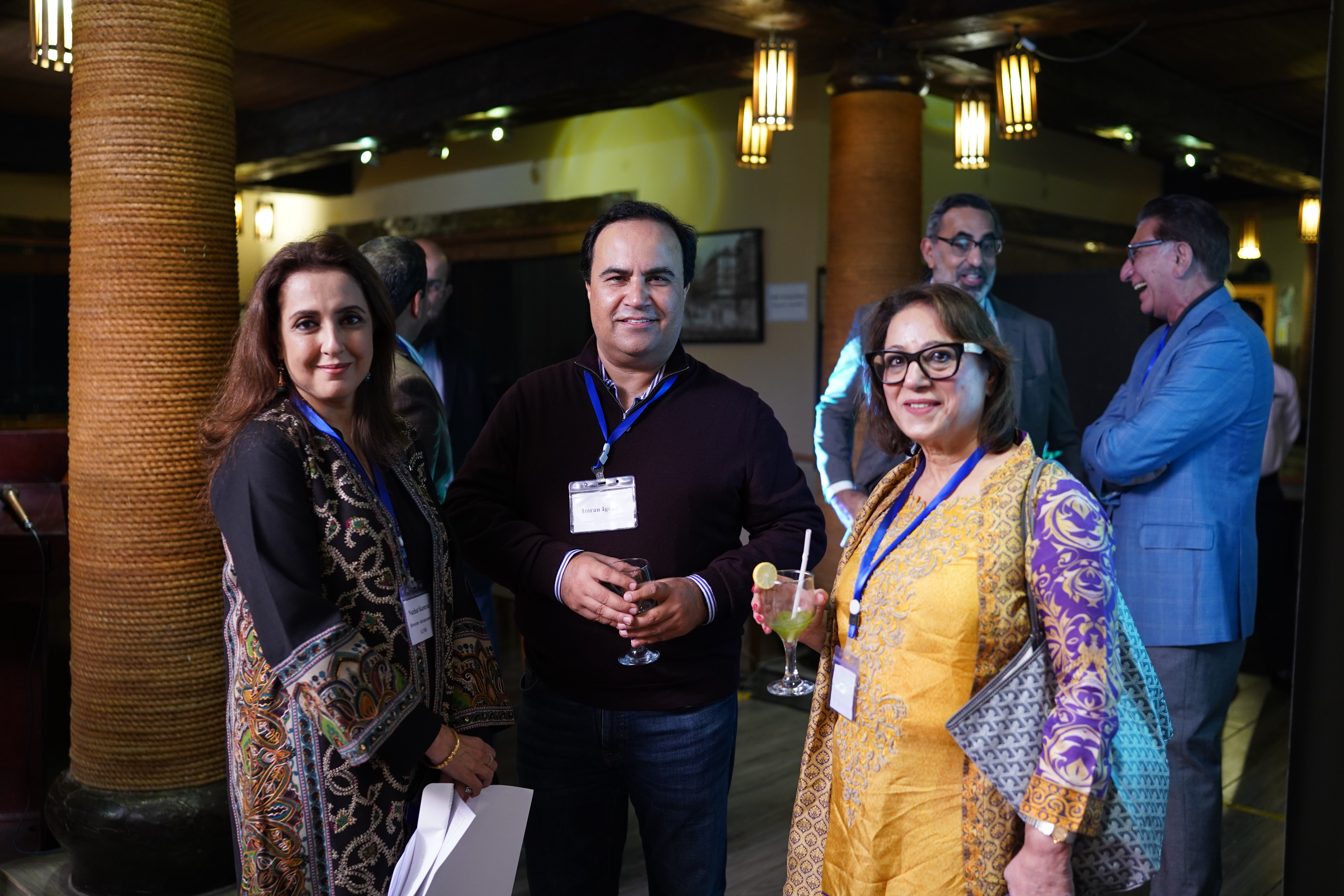 Awardees networking with Vice Chancellor, Dr. Arshad Ahmad over welcome drinks