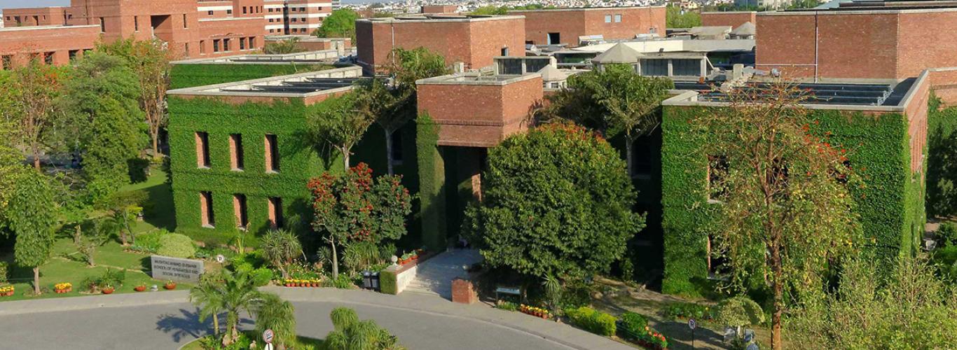 aerial view of the academic building
