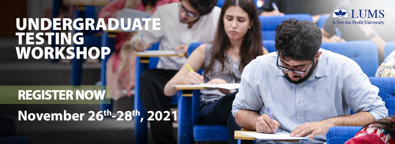 Undergraduate Testing Workshop 2021