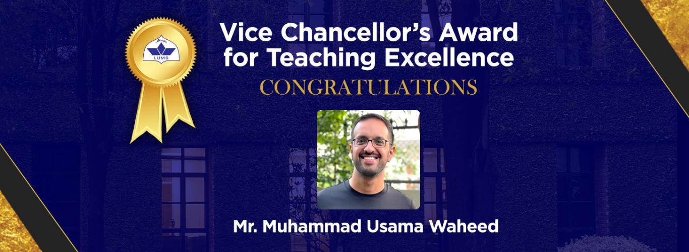 In Conversation with Mr. Muhammad Usama Waheed, Recipient of Vice Chancellor’s Award for Teaching Excellence 2022-23