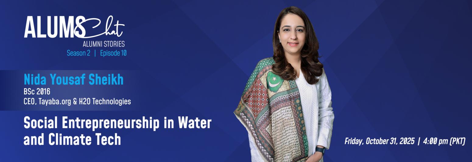 ALUMS Chat: Nida Yousaf Sheikh on Social Entrepreneurship in Water and Climate Tech