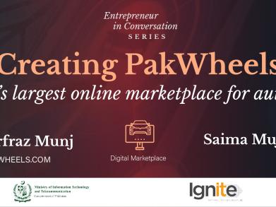 Name and designation of panelists and title of session, Creating PakWheels
