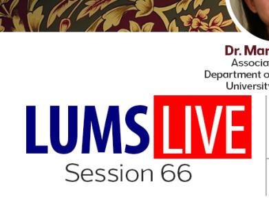 LUMS Live logo on white background with Session 66 written underneath
