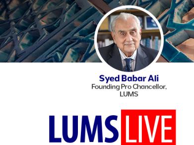 LUMS Live logo on white background with Session 77 written underneath