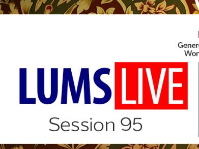 LUMS Live logo on white background with Session 95 written underneath