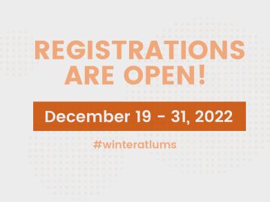 Registrations Open for Winter School 2022! 