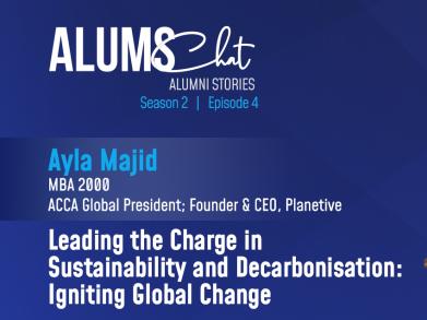 ALUMS Chat: Leading the Charge in Sustainability with Ayla Majid